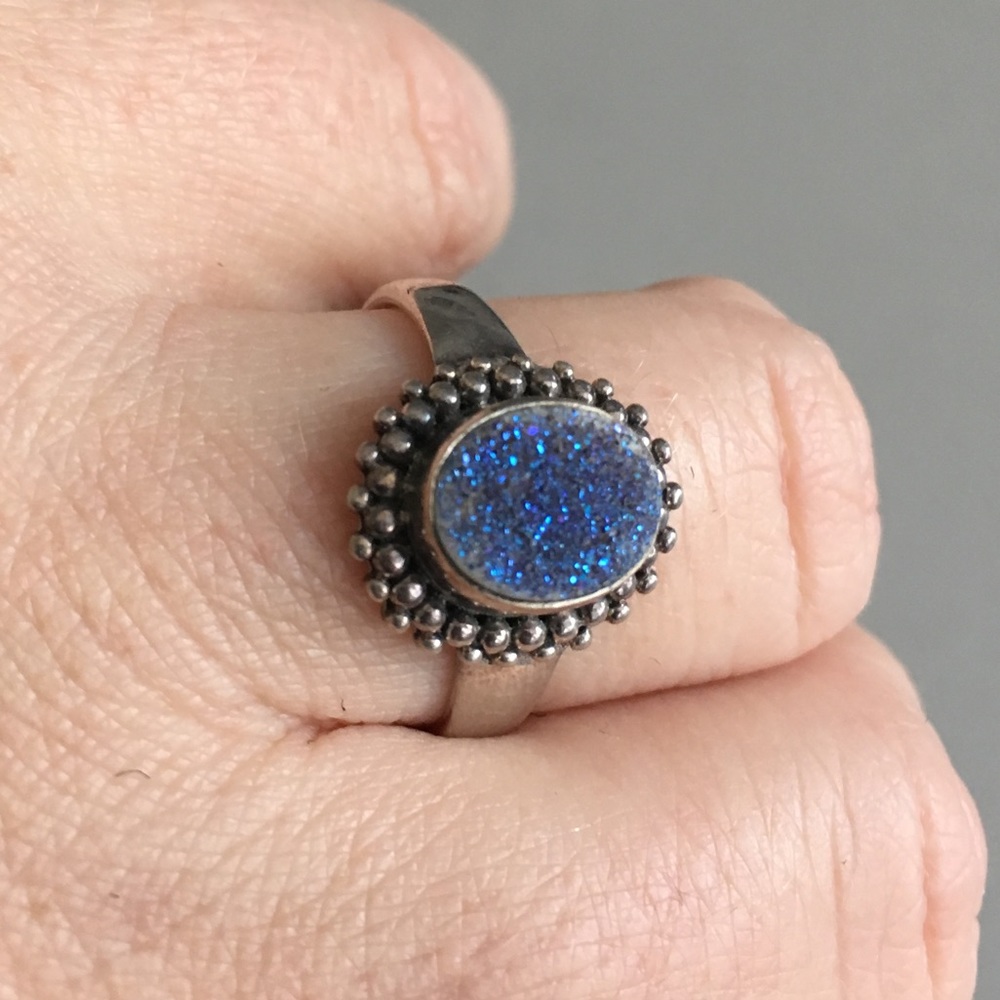 Druzy Sterling-Silver Ring